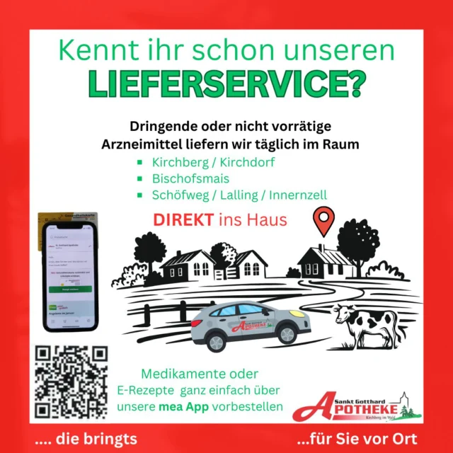 #stammapotheke #stgotthardapothekekirchberg #pta #kirchbergimwald #landkreisregen #apothekerin #apothekevorort #niederbayern #PKA #apotheke #botendienst #lieferservice