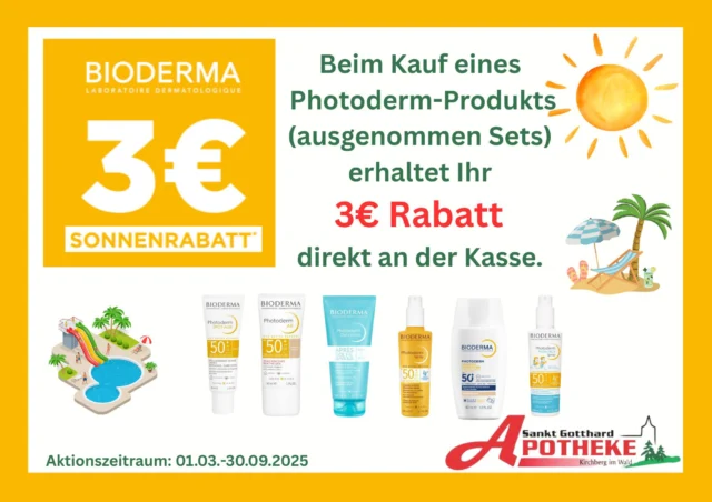 Werbung!
 #stammapotheke #stgotthardapothekekirchberg #pta #kirchbergimwald #landkreisregen #apothekerin #apothekevorort #niederbayern #PKA #apotheke #sonnenrabatt #sonne #bıoderma